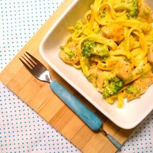 recept kind tagliatelle kipfilet broccoli